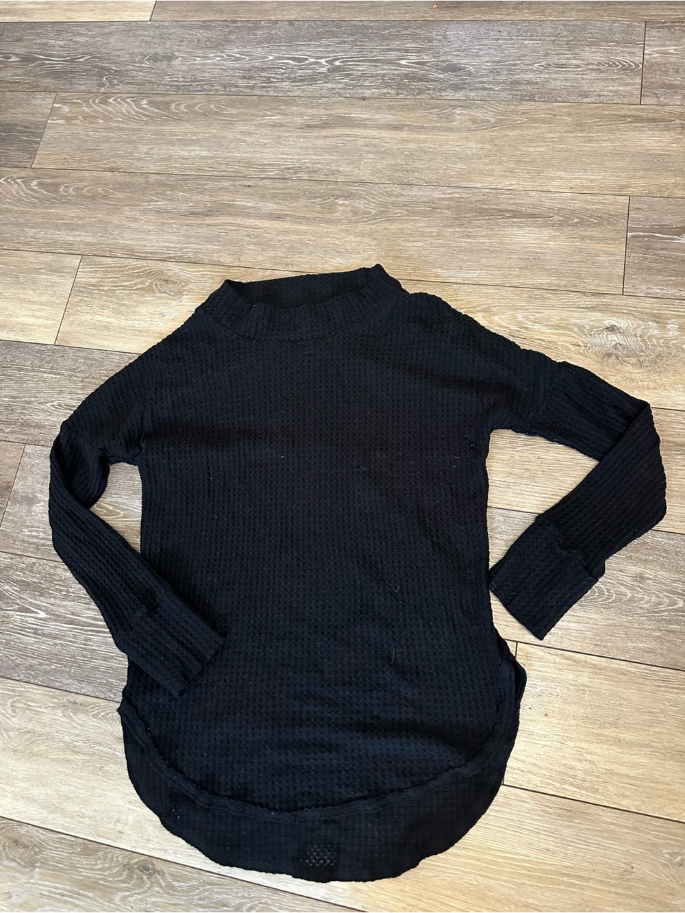 Caslon Waffle Knit Black Sweater